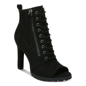 BAR III Womens Black Lace Zipper Accent Damas Open Toe Stiletto Shootie 5 M